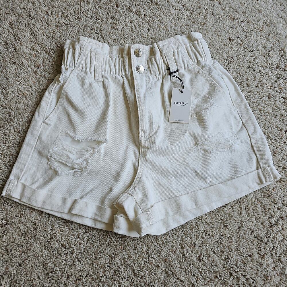 NWT HIGH WAISTED PAPER BAG SHORTS‎ WOMENS SMALL
